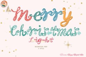Merry Christmas Light Font